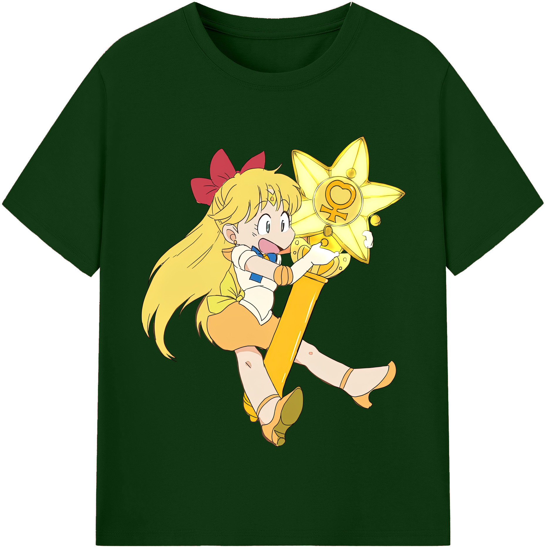 （画像用） 美少女戦士セーラームーン 愛野 美奈子 あいの みなこ Sailor Moon Aino Minako 綿100％半袖Tシャツ（フロントプリント）
